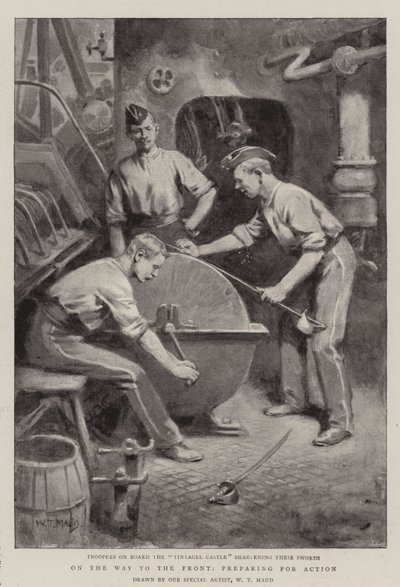正面へ向かう途中、行動に備える 作： William T. Maud